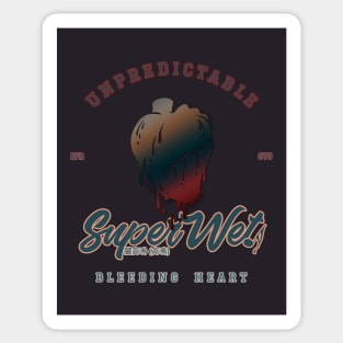 Unpredictable bleeding heart (clean style) Sticker